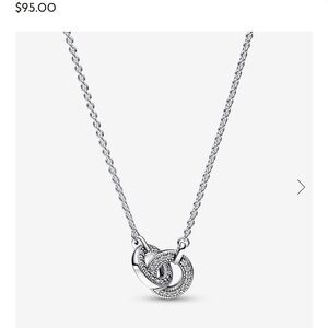 Pandora Signature Interwinted Pave Necklace